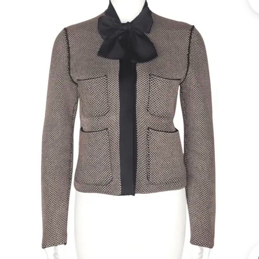 Louis Vuitton Black and Tan Blazer